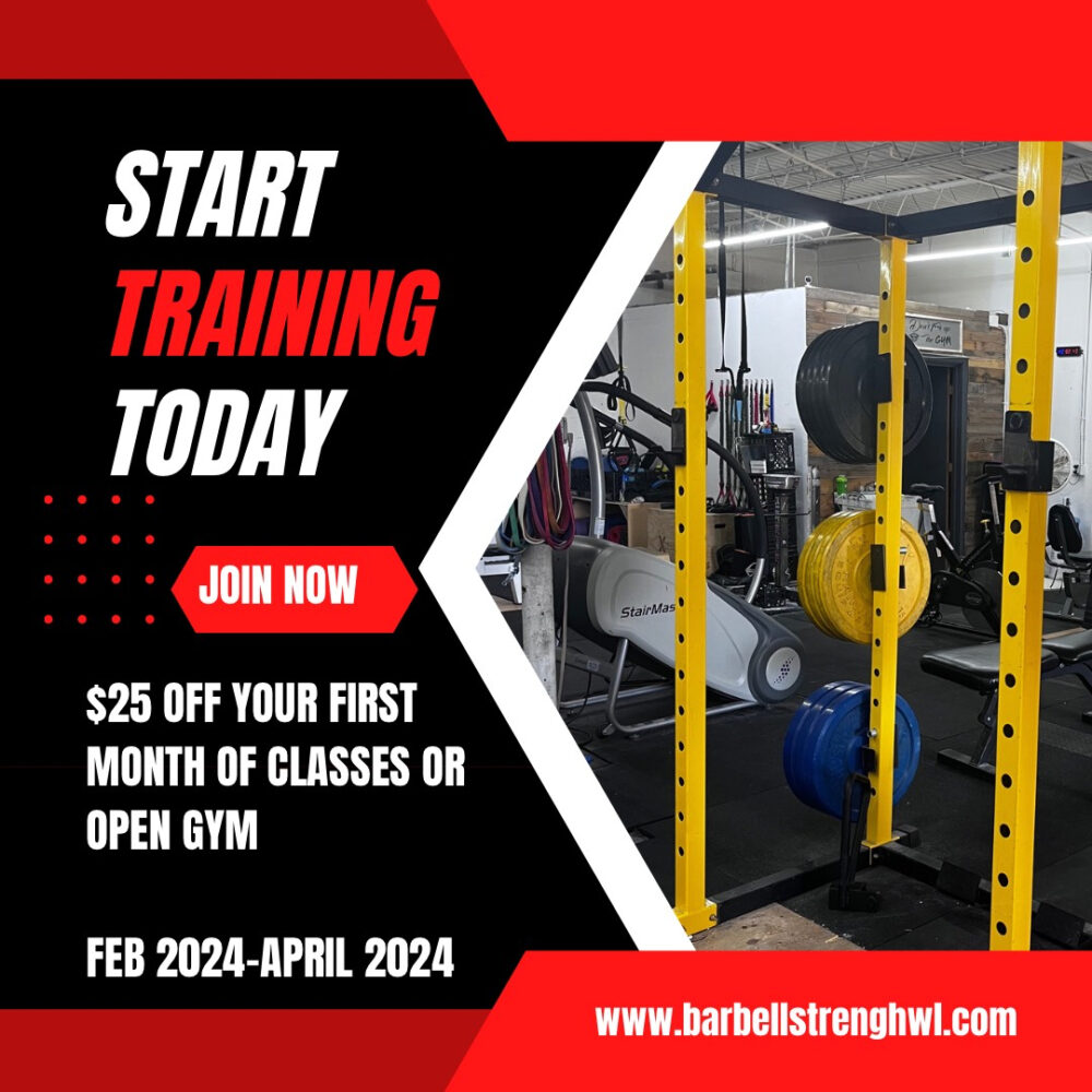 Barbell Strength Weightlifting Feb-April Special!